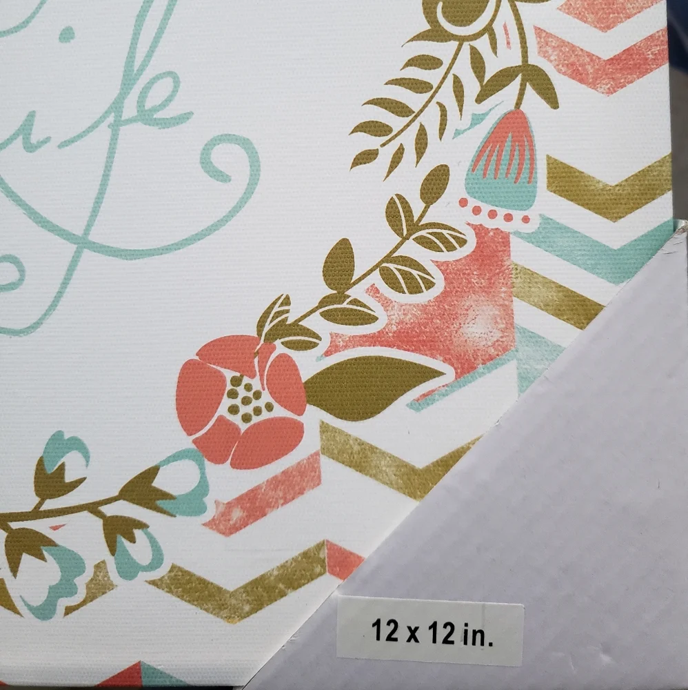 Floral and Geometric Wreath Wall Art - Love Your Life New